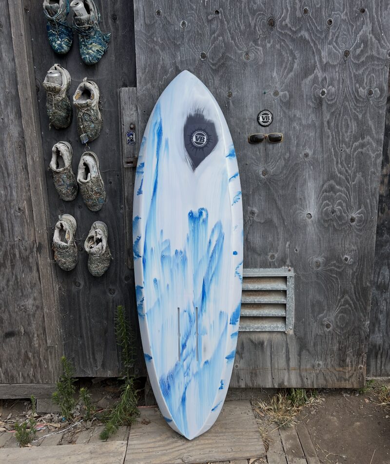 Mid Length 2 foilboard bottom view by Vince Broglio
