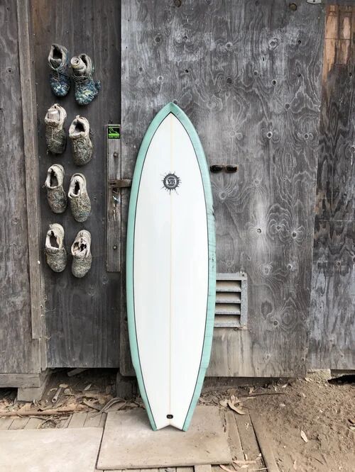 The DW Fish Twinzer surfboard by Vince Broglio