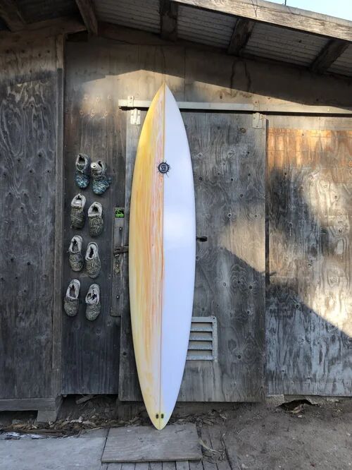 The Flat Deck Twinzer surfboard by Vince Broglio